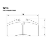 Pagid U-1204 RS29 Yellow Racing Brake Pads