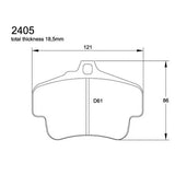 Pagid U-2405 RS29 Yellow Racing Brake Pads